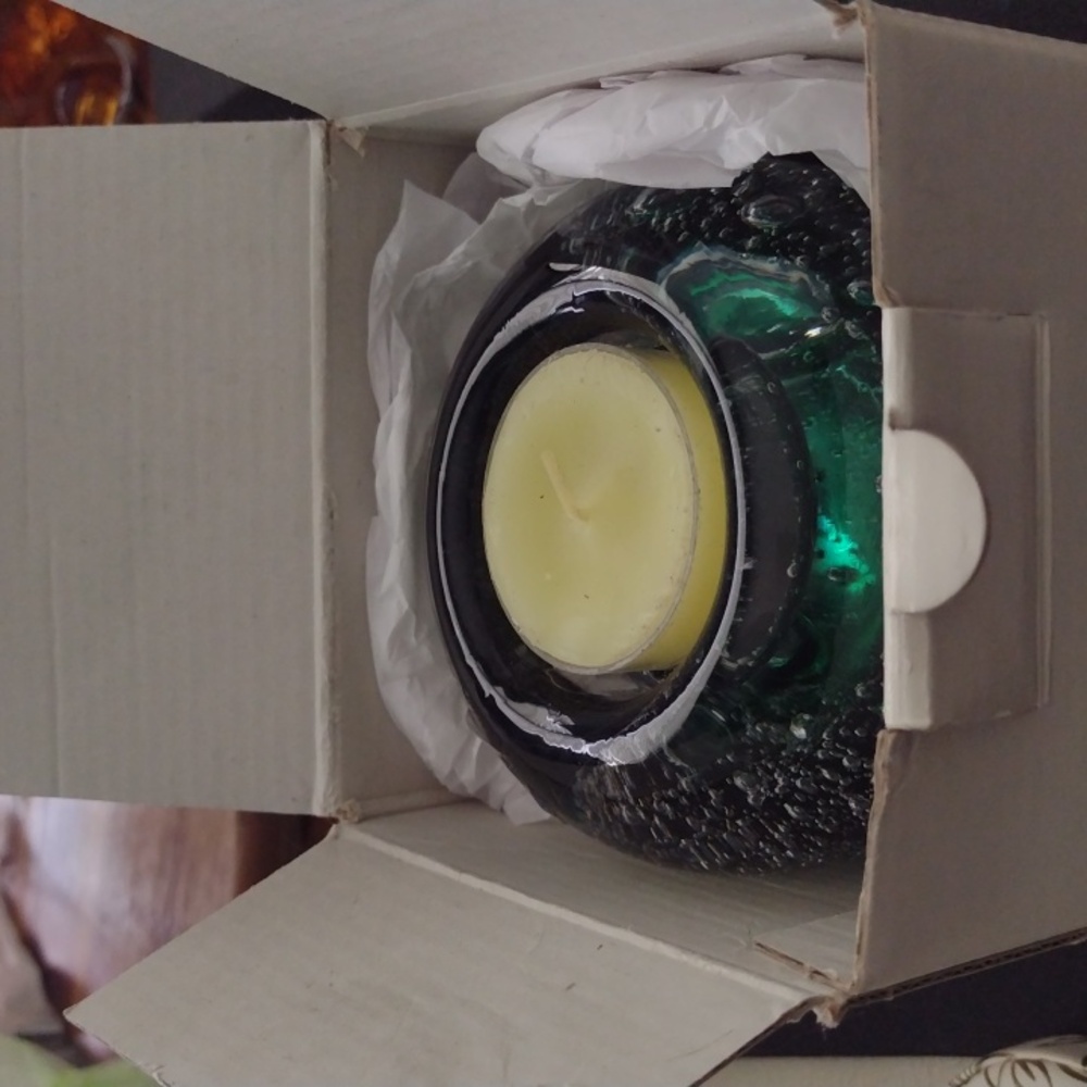 Royal Limited Crystal Emerald Bubble Glass Tealight Holder - Made In Poland